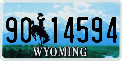 WY license plate 9014594