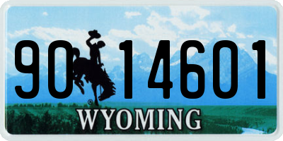 WY license plate 9014601