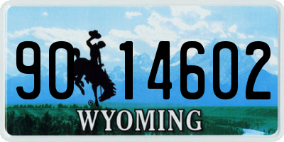 WY license plate 9014602