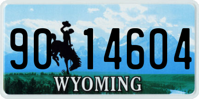 WY license plate 9014604