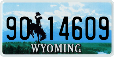 WY license plate 9014609