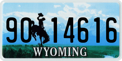 WY license plate 9014616