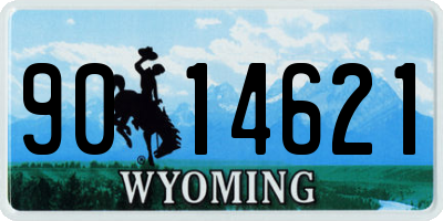 WY license plate 9014621