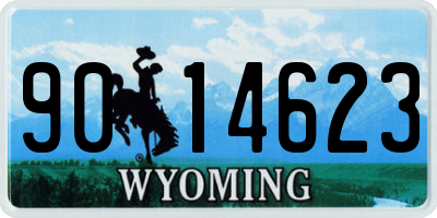 WY license plate 9014623
