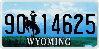 WY license plate 9014625