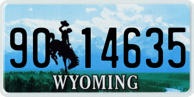 WY license plate 9014635