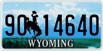 WY license plate 9014640