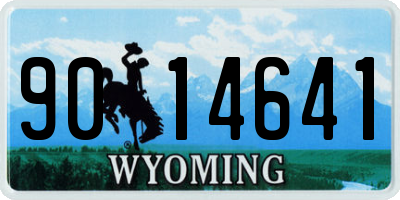 WY license plate 9014641