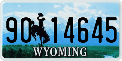 WY license plate 9014645