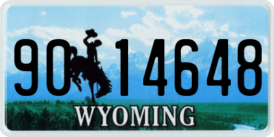 WY license plate 9014648