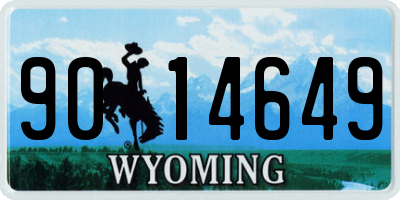 WY license plate 9014649