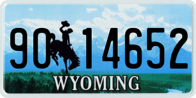 WY license plate 9014652