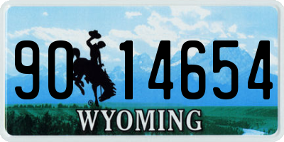WY license plate 9014654
