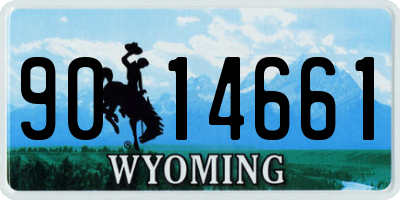 WY license plate 9014661