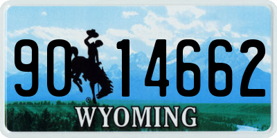 WY license plate 9014662