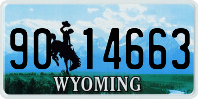 WY license plate 9014663
