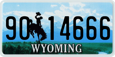 WY license plate 9014666