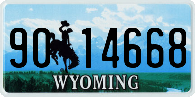 WY license plate 9014668