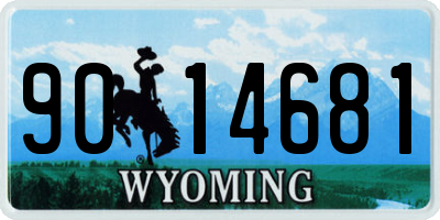 WY license plate 9014681