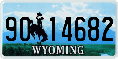 WY license plate 9014682