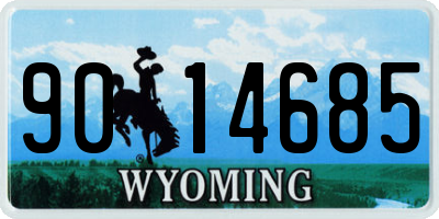WY license plate 9014685