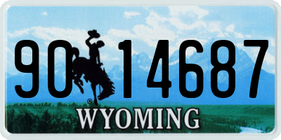 WY license plate 9014687