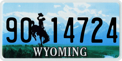 WY license plate 9014724