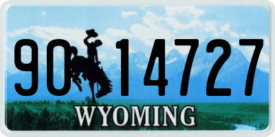 WY license plate 9014727