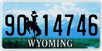 WY license plate 9014746