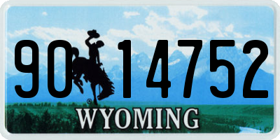 WY license plate 9014752
