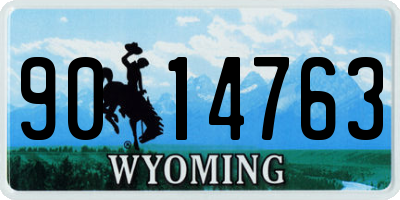 WY license plate 9014763