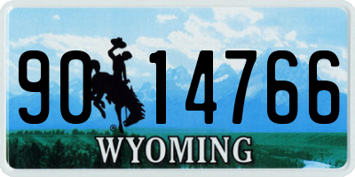 WY license plate 9014766
