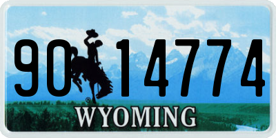 WY license plate 9014774