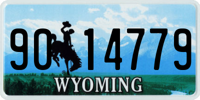 WY license plate 9014779