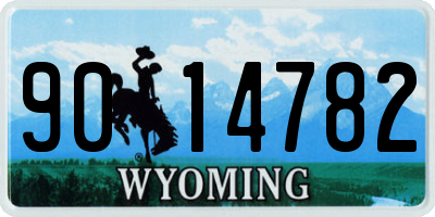 WY license plate 9014782