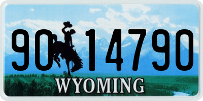 WY license plate 9014790