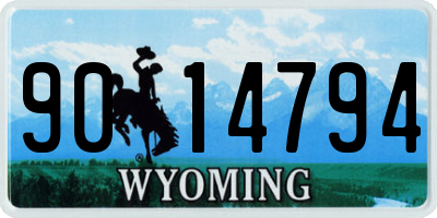 WY license plate 9014794