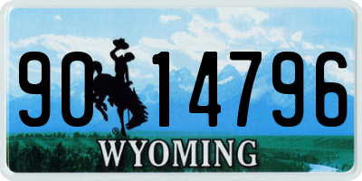 WY license plate 9014796