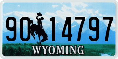 WY license plate 9014797