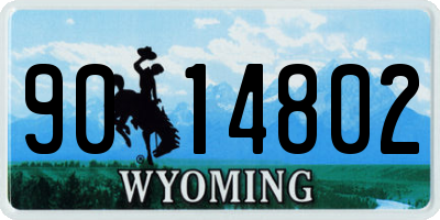 WY license plate 9014802