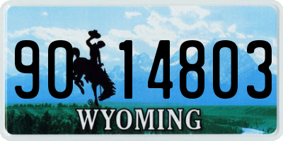 WY license plate 9014803