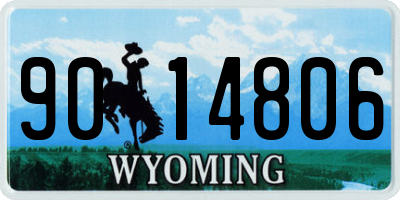 WY license plate 9014806