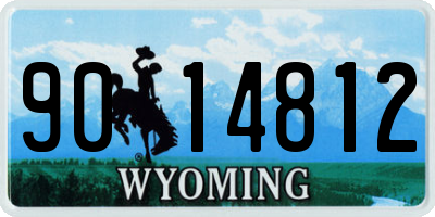 WY license plate 9014812