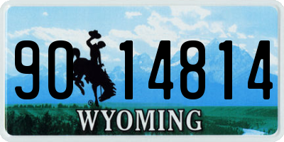 WY license plate 9014814