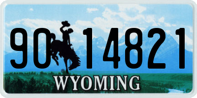 WY license plate 9014821