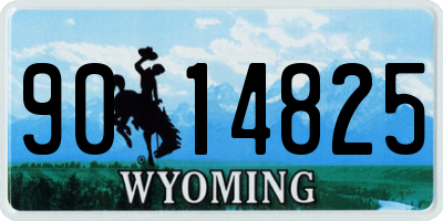 WY license plate 9014825