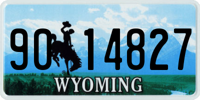 WY license plate 9014827
