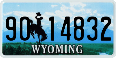 WY license plate 9014832