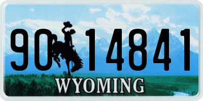 WY license plate 9014841