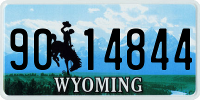 WY license plate 9014844